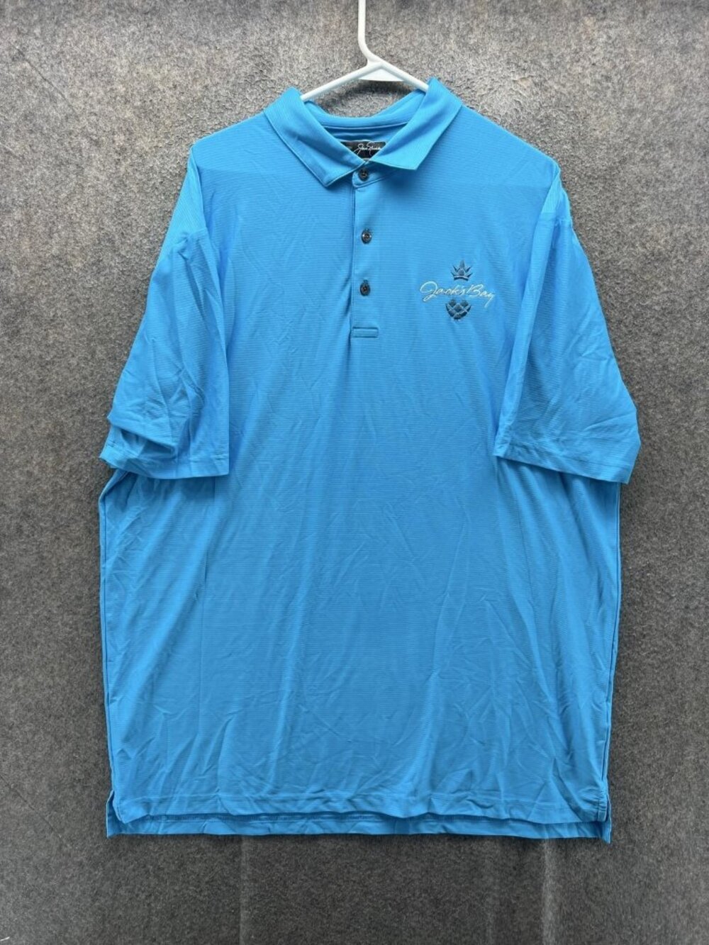 Jack Nicklaus Polo Shirt Mens XL Blue Jack's Bay Embroidered Golf Golfer